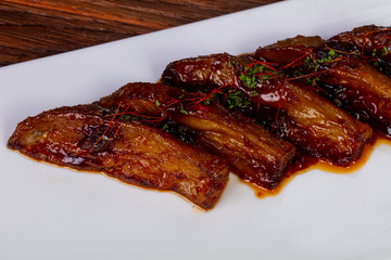 Roasted eggplant slices