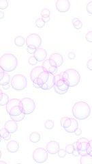 Light pastel colored background with pink bubbles. Wallpaper, texture pink balloons. 3D illustration