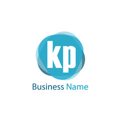 Initial Letter KP Logo Template Design