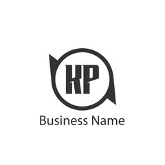 Initial Letter KP Logo Template Design