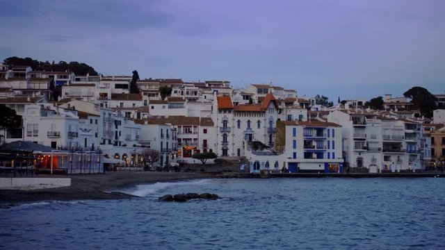 Beautiful view of Cadaques village at evening, Spain