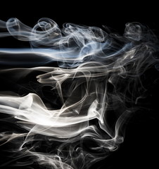 Smoke on black background