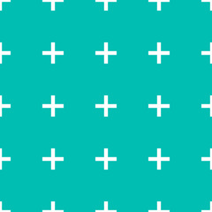 Minimalist abstract background. Simple modern printing with pluses. Seamless pattern with geometric shapes. For design, textile, background, packaging. Vector