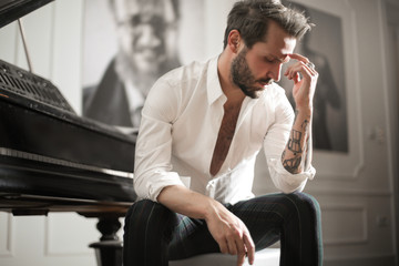 Sad musician