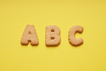 ABC cookie or biscuit letters