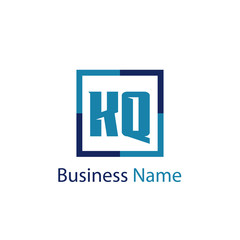 Initial Letter KQ Logo Template Design