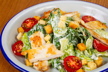 Caesar salad with chicken