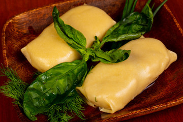 Stuffed pancakes with meat