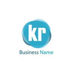 Initial Letter KR Logo Template Design
