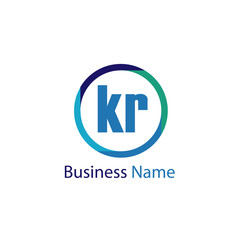 Initial Letter KR Logo Template Design