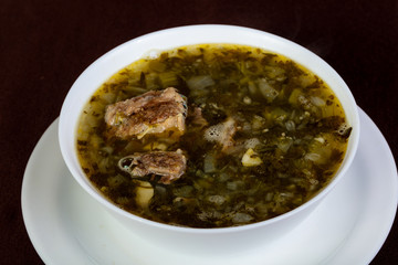 Hashlama soup with lamb