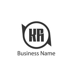 Initial Letter KR Logo Template Design