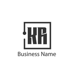 Initial Letter KR Logo Template Design