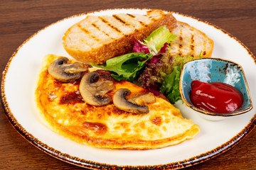 Omelet with mushrooms