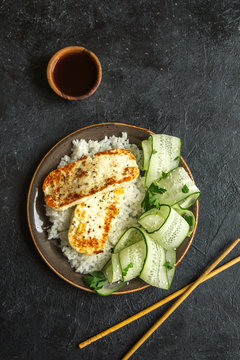 Tofu Steak with Rice