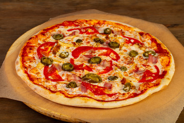 Pizza with bacon