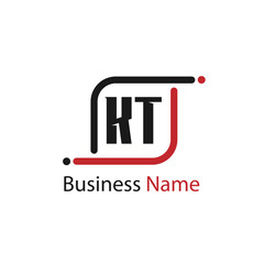Initial Letter KT Logo Template Design