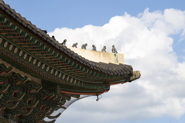 Detail of Gyeonbokgung Palace in Seoul, South Korea.