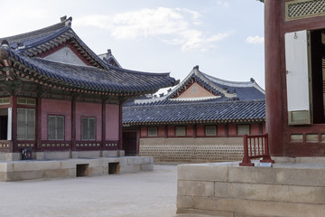 Fototapeta premium View of The Interior of Gyeonbokgung Palace in Seoul, South Korea.