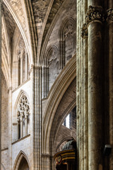 Interior view of St Andrew Cathedral in Bordeaux