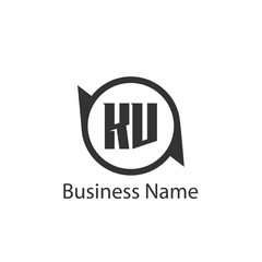 Initial Letter KV Logo Template Design