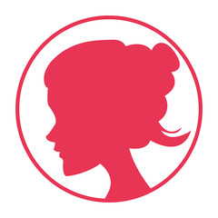 Woman face silhouette