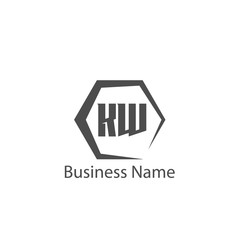 Initial Letter KW Logo Template Design