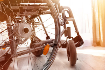 Empty modern wheelchair indoors