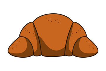 Croissant bread symbol