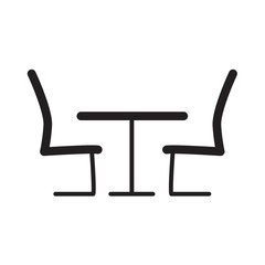 table and chairs icon-vector illustration