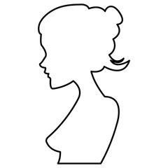 Woman face silhouette