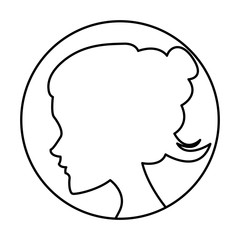 Woman face silhouette