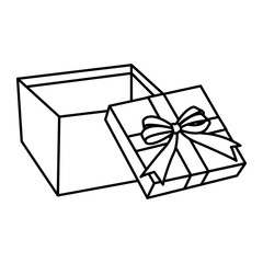 Giftbox open isolated