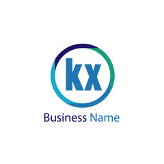 Naklejka premium Initial Letter KX Logo Template Design