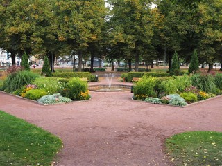 Garden in the centre of Mariehamn, Aland, Finland