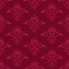 Seamless dark purple vintage wallpaper pattern