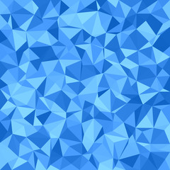 Geometric abstract triangle tile mosaic pattern background - polygon vector graphic from irregular triangles in blue tones