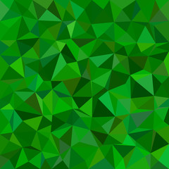 Green abstract irregular triangle tiled background - vector illustration from low-poly triangles