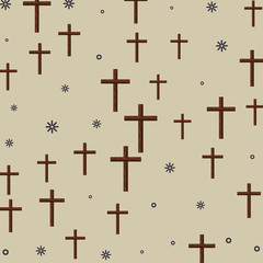 Christian cross pattern background