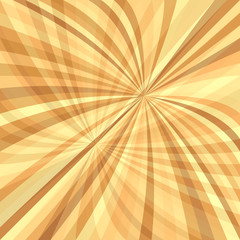 Curved ray burst background - vector design from curved rays in orange tones with opacity effect