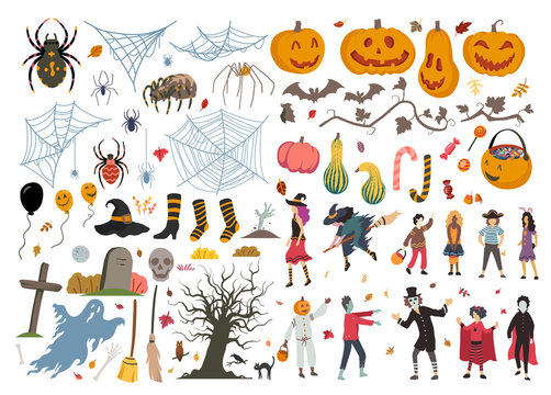 Halloween collection, illustration, doodle, sketch, drawing, vector