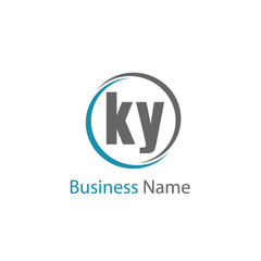 Initial Letter KY Logo Template Design