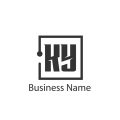 Initial Letter KY Logo Template Design