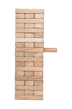 yukarı dizilmiş tahta bloklar