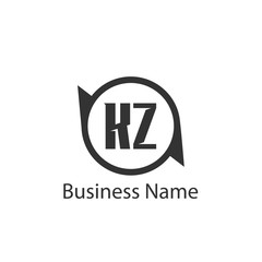 Initial Letter KZ Logo Template Design
