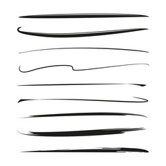 brush lines, underline set