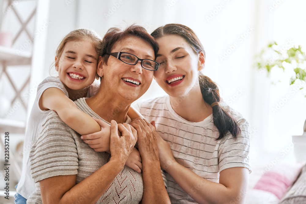 Poster girl, her mother and grandmother