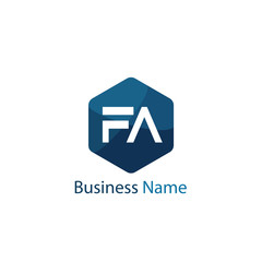 Fototapeta premium Initial Letter FA Logo Template Design