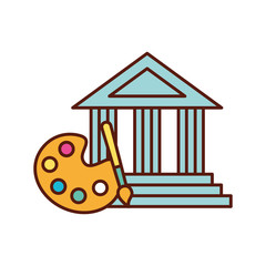 graphic design palette color brush bulding image