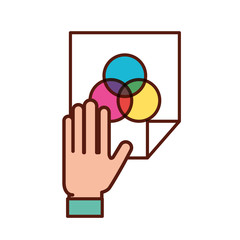 Fototapeta premium graphic design paper with color tool